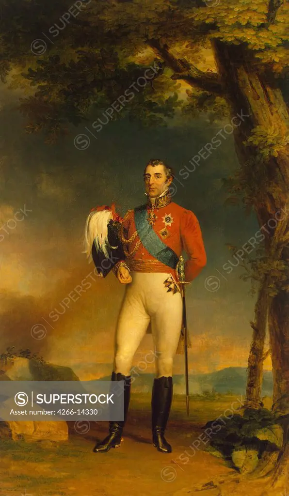 Portrait of Field Marshal Wellington by George Dawe, Oil on canvas, 1819, 1781-1829, Russia, St. Petersburg, State Hermitage,
