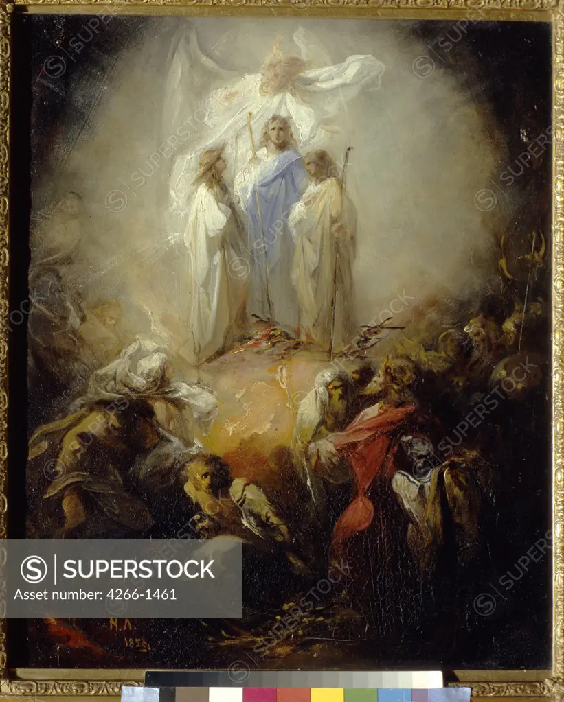 Resurrection of Jesus Christ, Nikolai Petrovich Lomtev, Oil on canvas, 1858, 1816-1859, Russia, Moscow, State Tretyakov Gallery, 45, 6x37, 8
