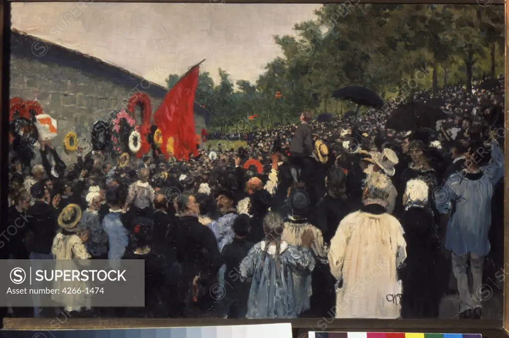 Big gathering by Ilya Yefimovich Repin, Oil on canvas, 1883, 1844-1930, Russia, Moscow, State Tretyakov Gallery, 36, 8x59, 8