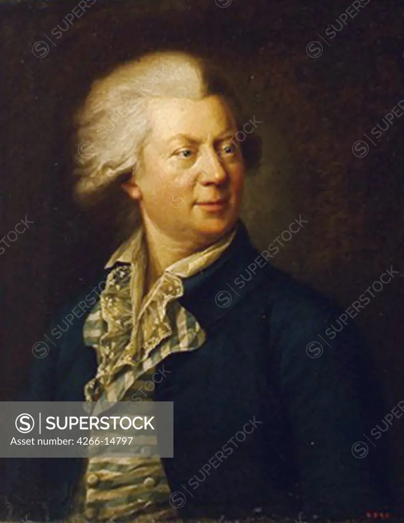 Portrait of Georg Friedrich Veldten by Stepan Semyonovich Shchukin, oil on canvas, 1786, 1762-1828, Russia, St Petersburg, State Russian Museum, 60x47