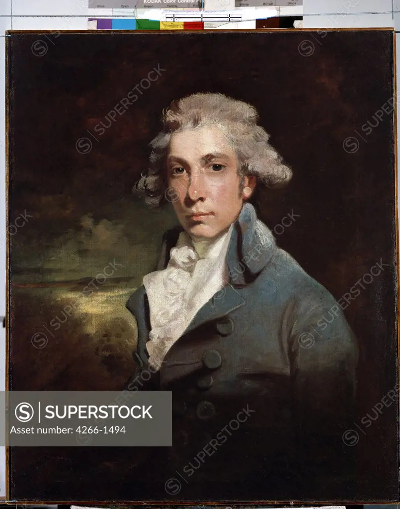Portrait of young man by John Hoppner, oil on canvas, 1758-1810, 18th century, Russia, St. Petersburg, State Hermitage, 77x64