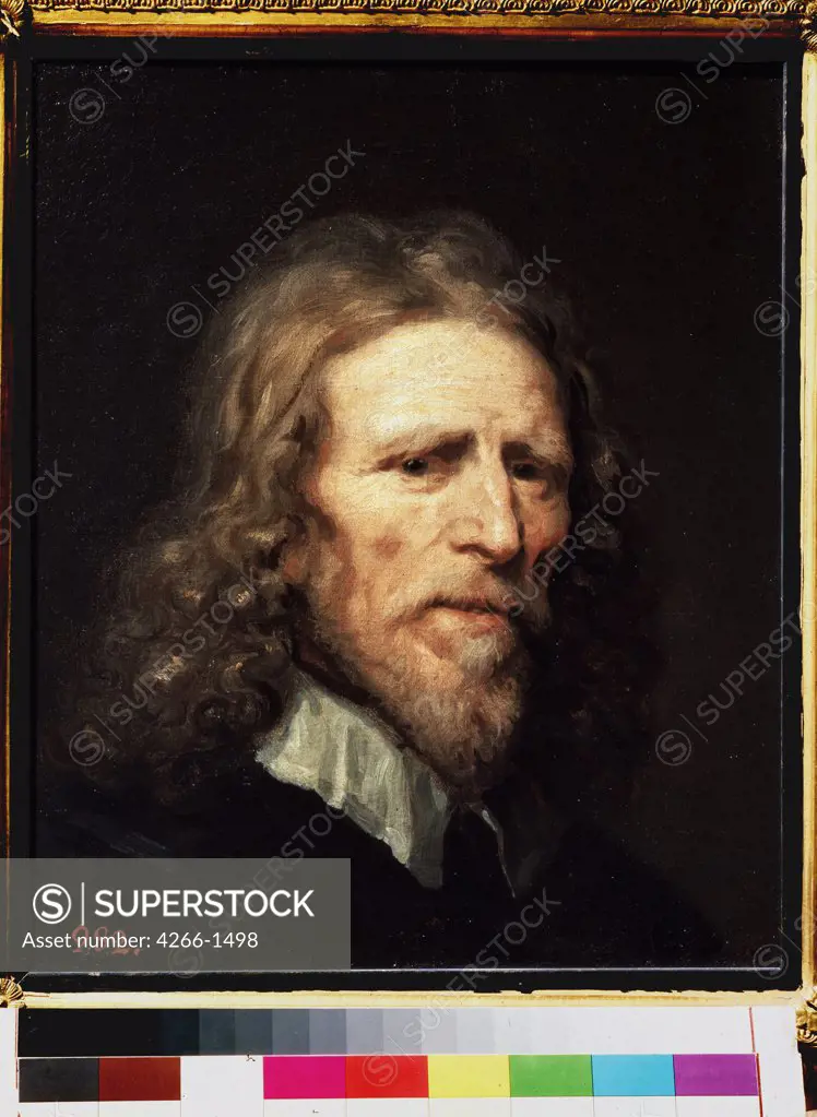 Portrait of man by William Dobson, oil on canvas, before 1640, 1610-1646, Russia, St. Petersburg, State Hermitage, 45x38