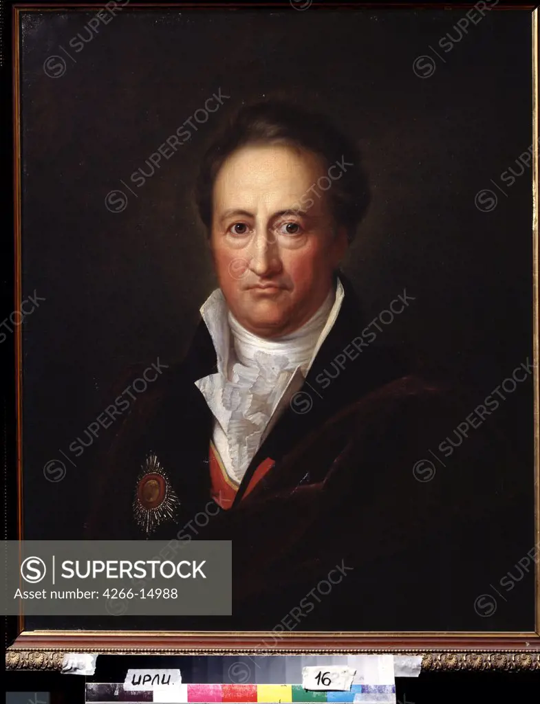 Portrait of Johann Wolfgang von Goethe by Gerhard von Kugelgen, Oil on canvas, 1810, 1772-1820, Russia, St Petersburg, Institut of Russian Literature IRLI (Pushkin-House),