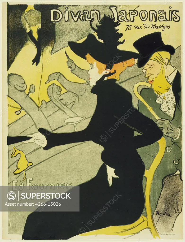 Toulouse-Lautrec, Henri, de (1864-1901) State A. Pushkin Museum of Fine Arts, Moscow Poster 79,5x59,5 Poster and Graphic design  Divan Japonais (Poster)