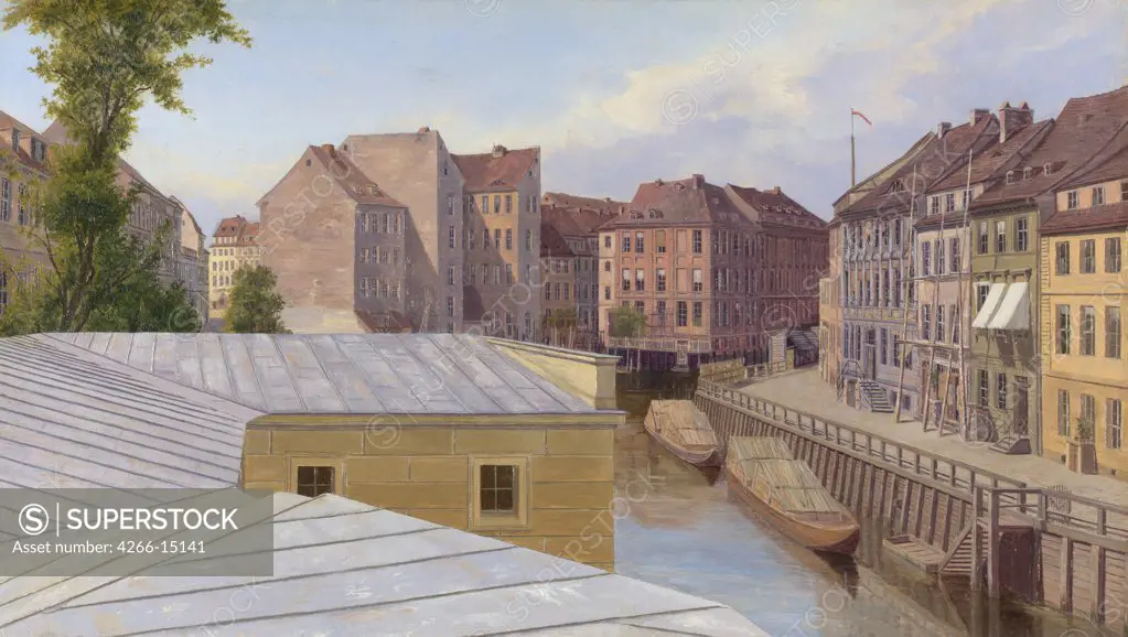 Gaertner, Johann Philipp Eduard (1801-1877) National Gallery, London Painting 25,5x44,6 Landscape  The Friedrichsgracht, Berlin
