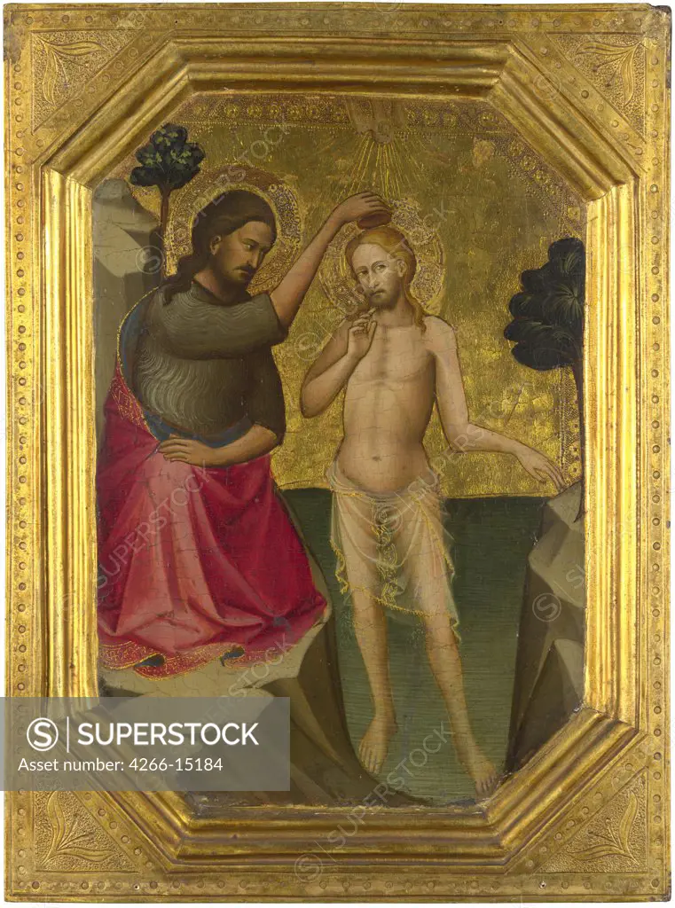 Lorenzo Monaco (ca. 1370-1425) National Gallery, London Painting 38,5x28,5 Bible  The Baptism of Christ