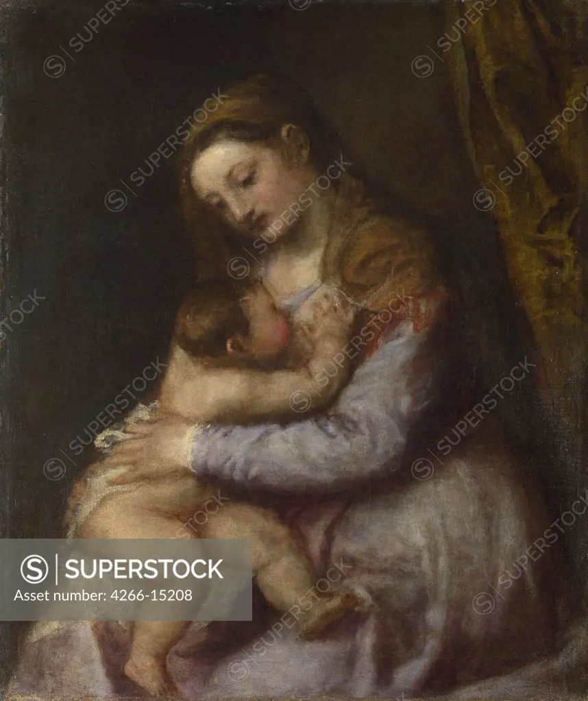 Titian (1488-1576) National Gallery, London Painting 76,2x63,5 Bible  The Virgin suckling the Infant Christ