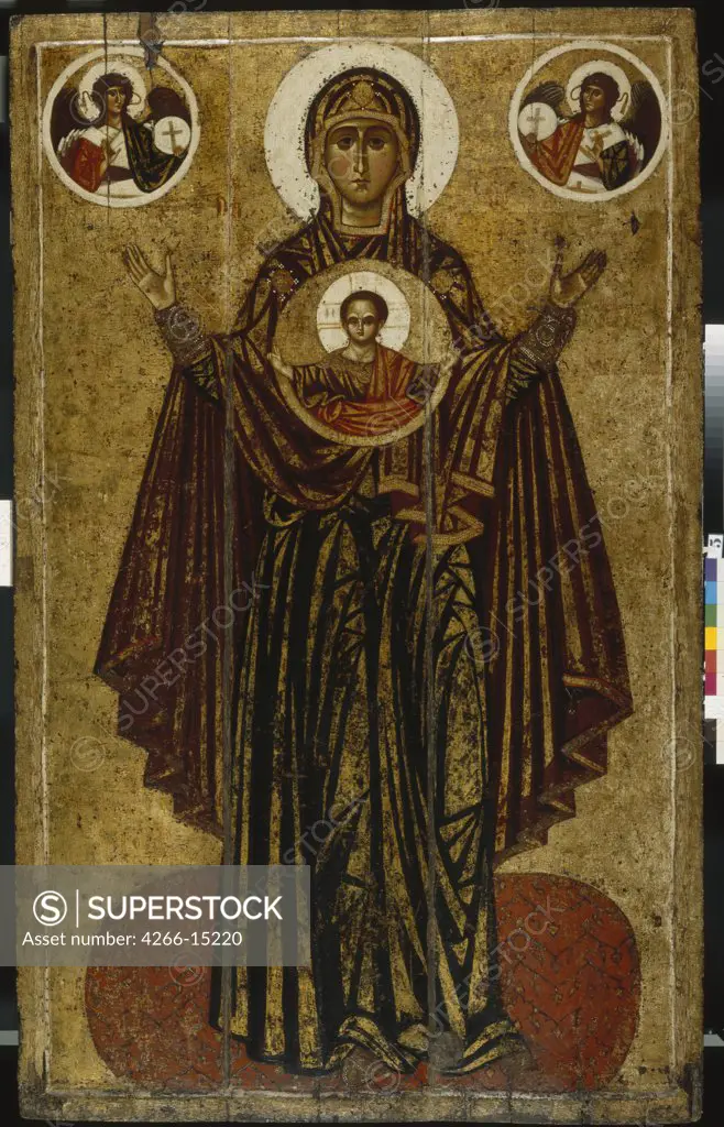 Russian icon   State Tretyakov Gallery, Moscow Painting 120,5x193 Bible  Our Lady of the Great Panagia (Orante)