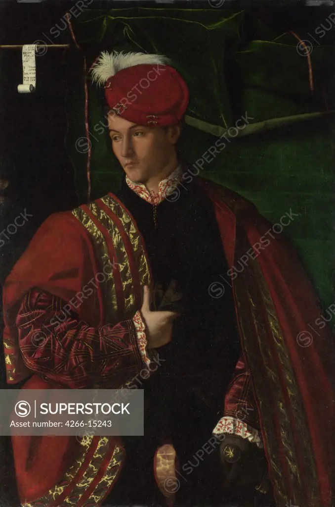 Bartolomeo Veneto (active 1502-1546) National Gallery, London Painting 105,5x72,6 Portrait  Lodovico Martinengo