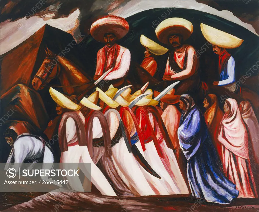 Orozco, Jos_ Clemente (1883-1949) © Museum of Modern Art, New York Painting 114x139,7 Genre,History  Zapatistas