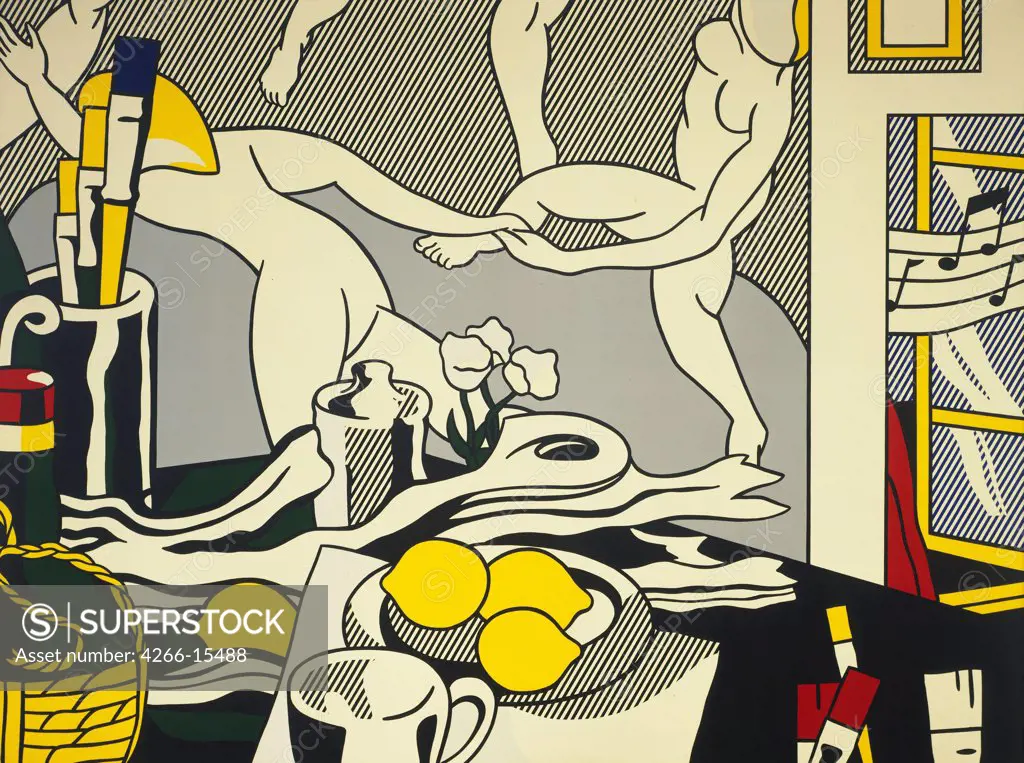 Lichtenstein, Roy (1923_1997) © Museum of Modern Art, New York Painting 244x325,5 Architecture, Interior,Still Life  Artist's Studio ""The Dance""