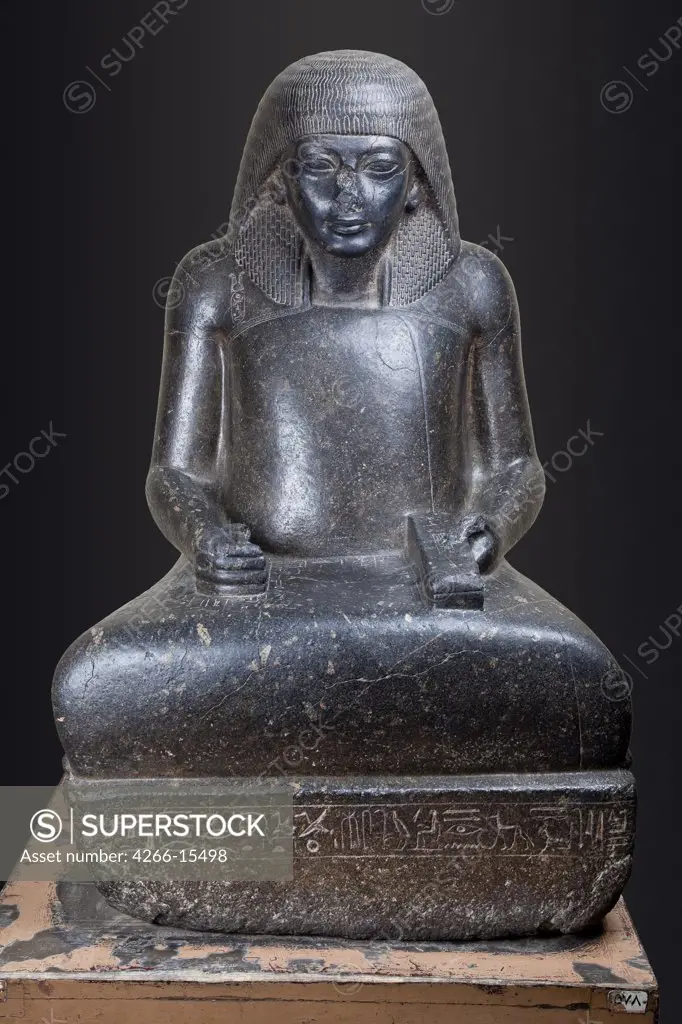 Ancient Egypt   The Egyptian Museum, Cairo Sculpture H 122 Portrait,History  Granite Scribe Statue of the Vizier Paramessu (Ramesses I)
