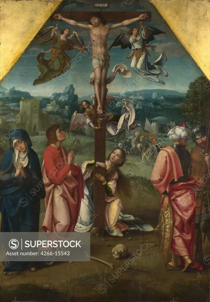 Master of 1518, (Workshop)   National Gallery, London Painting 94,6x67,3 Bible  The Crucifixion
