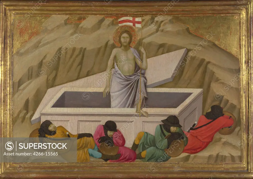 Ugolino di Nerio (ca 1280-1349) National Gallery, London Painting 40,5x56,5 Bible  The Resurrection (From the Basilica of Santa Croce, Florence)