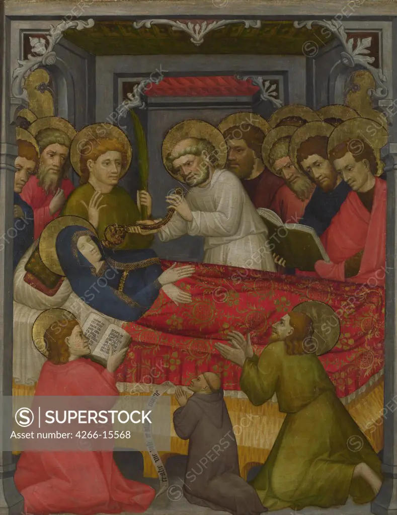 Tyrolese (active 1420-1430) National Gallery, London Painting 88,9x71,8 Bible  The Dormition of the Virgin
