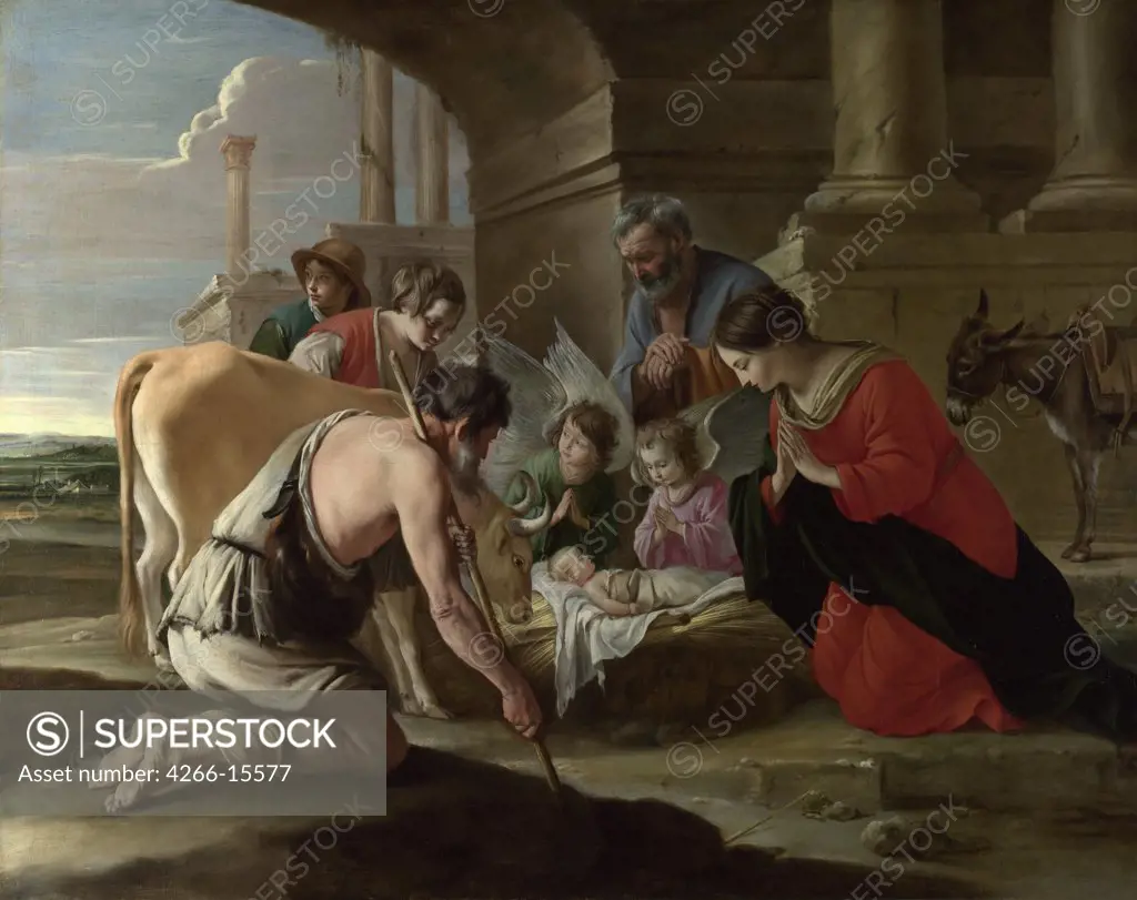 Le Nain, Louis (1593-1648) National Gallery, London Painting 109x138,7 Bible  The Adoration of the Shepherds