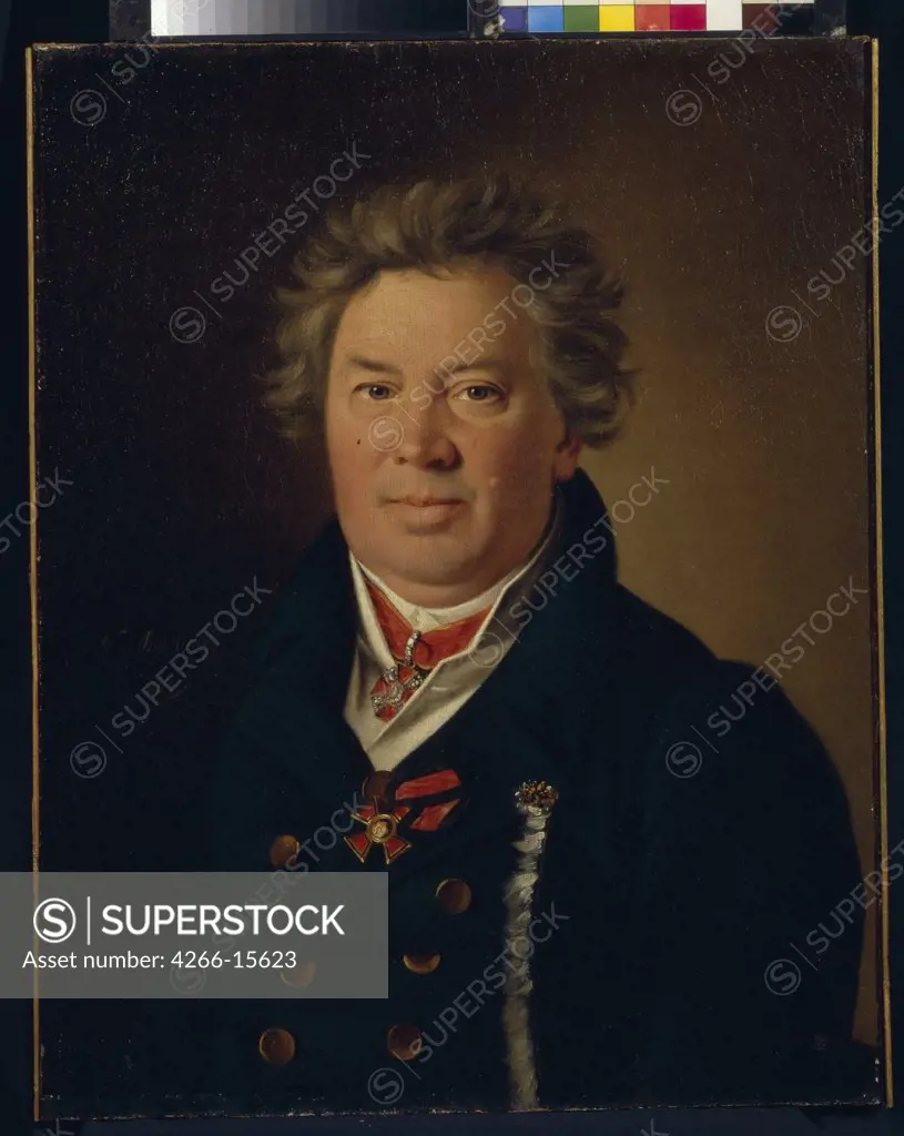 Argunov, Nikolai Ivanovich (1771-after 1829) State Tretyakov Gallery, Moscow Painting 67,2x53,1 Portrait  Portrait of the architect Fyodor Kirillovich Sokolov (1752-1824)