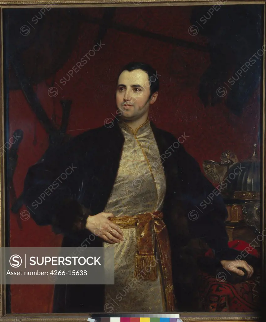 Briullov, Karl Pavlovich (1799-1852) State Tretyakov Gallery, Moscow Painting 123,7x107 Portrait  Portrait of Prince Mikhail Andreyevich Obolensky (1805-1873)