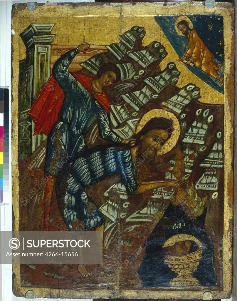 Russian icon   State Tretyakov Gallery, Moscow Painting 90x66,5 Bible  The Beheading of Saint John the Baptist