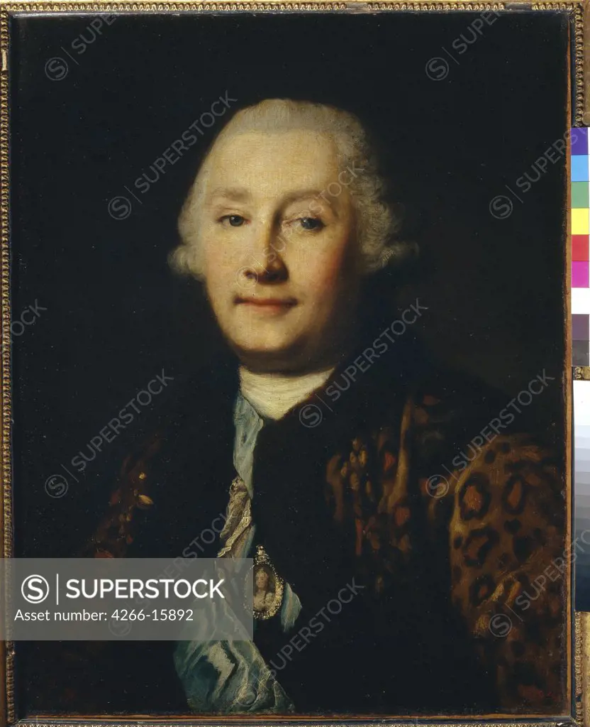Erichsen, Vigilius (1722-1782) State Tretyakov Gallery, Moscow Painting 61,6x48,7 Portrait  Portrait of count Grigory Grigoryevich Orlov (1734-1783)