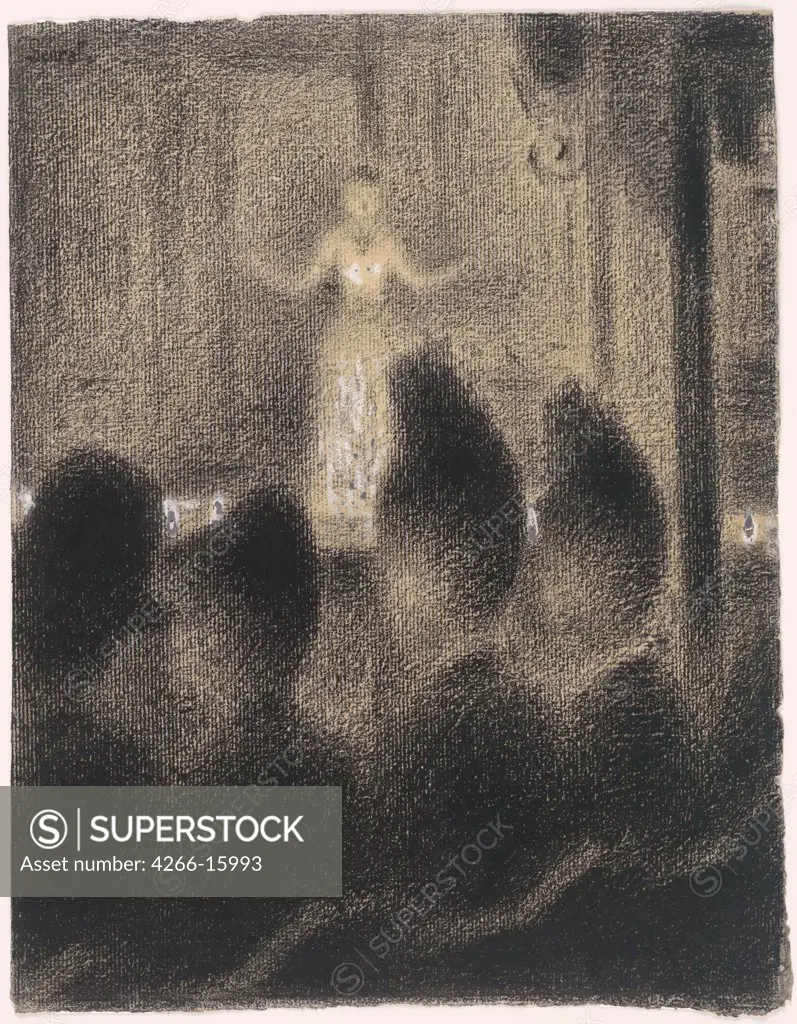 Seurat, George Pierre (1859-1891) © Museum of Modern Art, New York Graphic arts 31,1x23,8 Music, Dance,Opera, Ballet, Theatre,Genre  At the Concert Europ_en (Au Concert Europ_en)