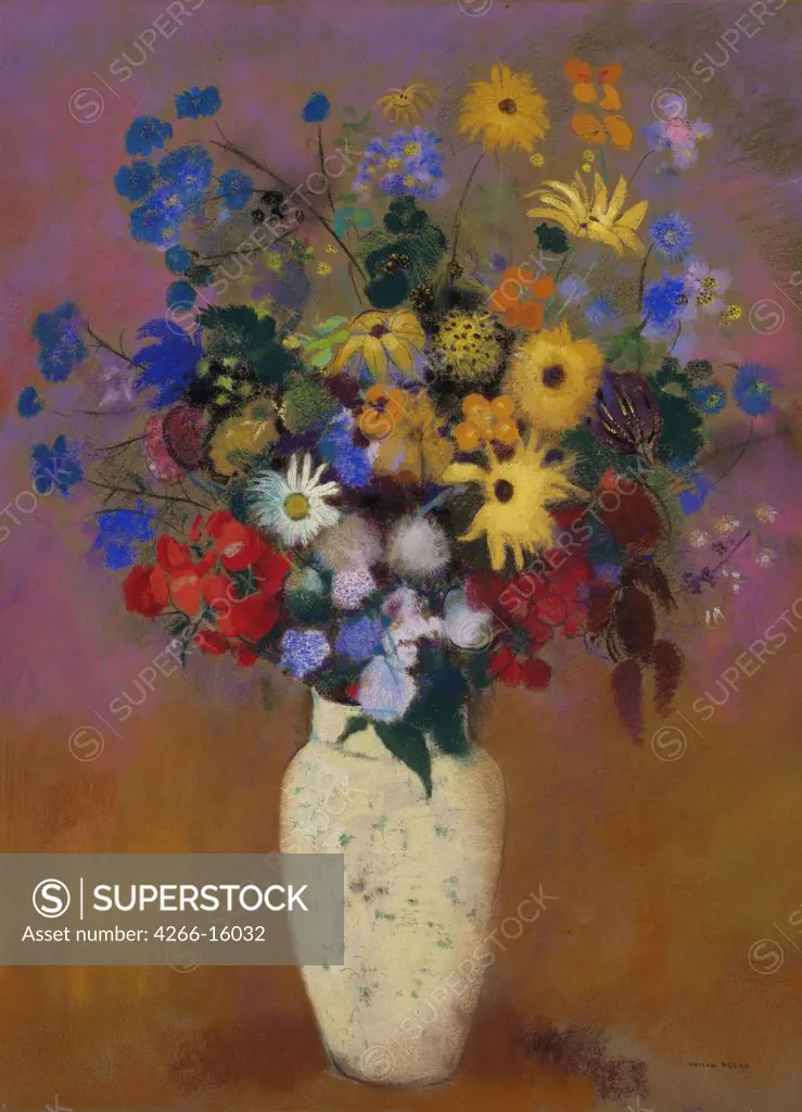 Redon, Odilon (1840-1916) © Museum of Modern Art, New York Painting 73x53,7 Still Life  Vase of Flowers