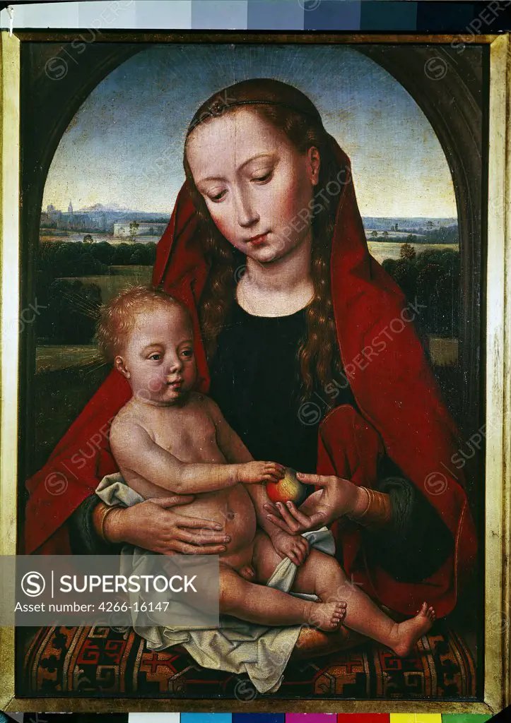 Memling, Hans (1433/40-1494) Museu Nacional de Arte Antiga, Lisbon Painting 44x32 Bible  The Virgin and child