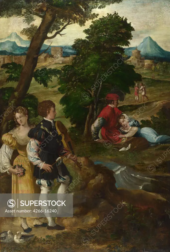 Bernardino da Asola (1490-1535) National Gallery, London Painting 221x148,3 Mythology, Allegory and Literature  The Garden of Love