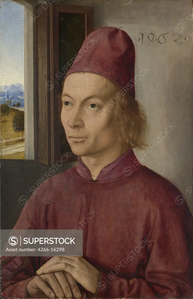 Bouts, Dirk (1410/20-1475) National Gallery, London Painting 31,6x20,5 Portrait  Portrait of a Man (Jan van Winckele)