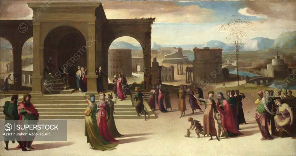 Beccafumi, Domenico (1486-1551) National Gallery, London Painting 74x137,8 Mythology, Allegory and Literature  The Story of Papirius
