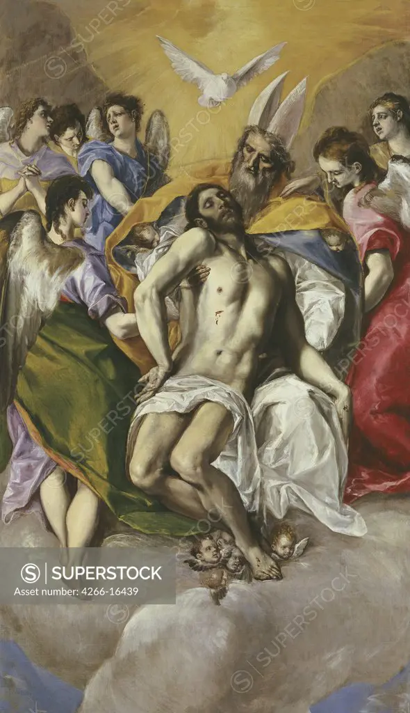 El Greco, Dominico (1541-1614) Museo del Prado, Madrid Painting 300x179 Bible  The Holy Trinity