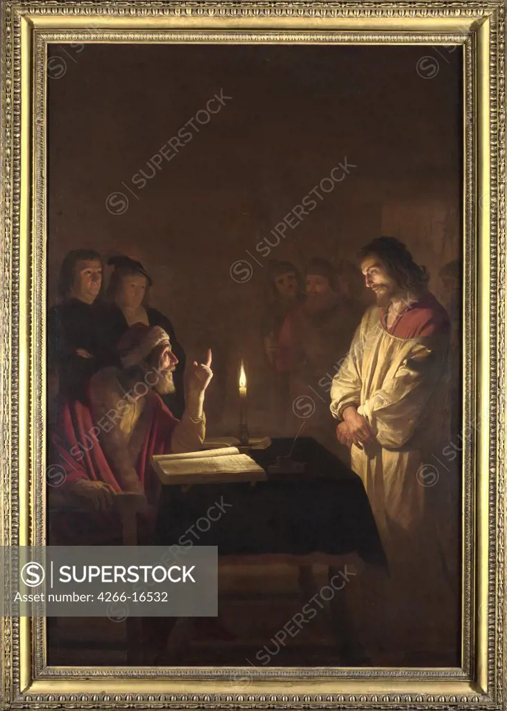 Honthorst, Gerrit, van (1590-1656) National Gallery, London Painting 272x183 Bible  Christ before the High Priest
