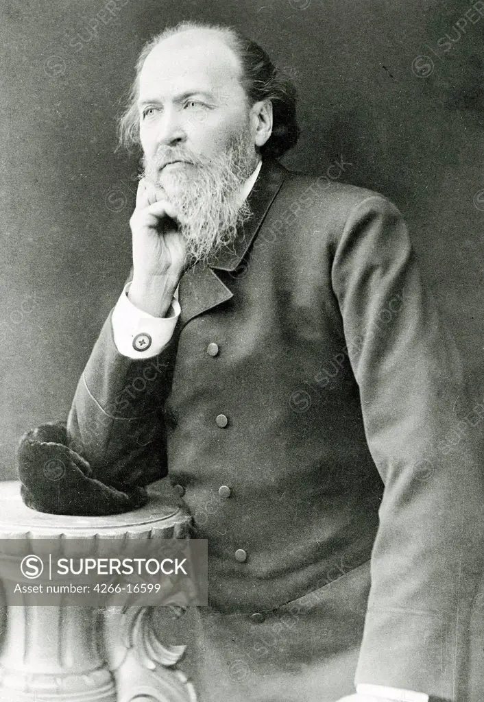 Portrait of the poet Yakov Polonsky (1820-1898) by Russian Photographer  /Russian State Archive of Literature and Art, Moscow/1890/Photograph/Russia/Portrait