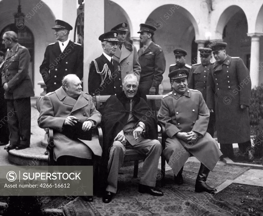 Conference of the Big Three at Yalta by Anonymous  /State Museum of History, Moscow/1945/Photograph/Russia/History