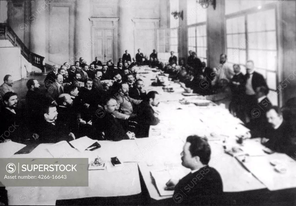 Sitting of the agricultural commission of the First Imperial Duma by Anonymous  /State Museum of the Political History of Russia, St. Petersburg/1906/Photograph/Russia/History