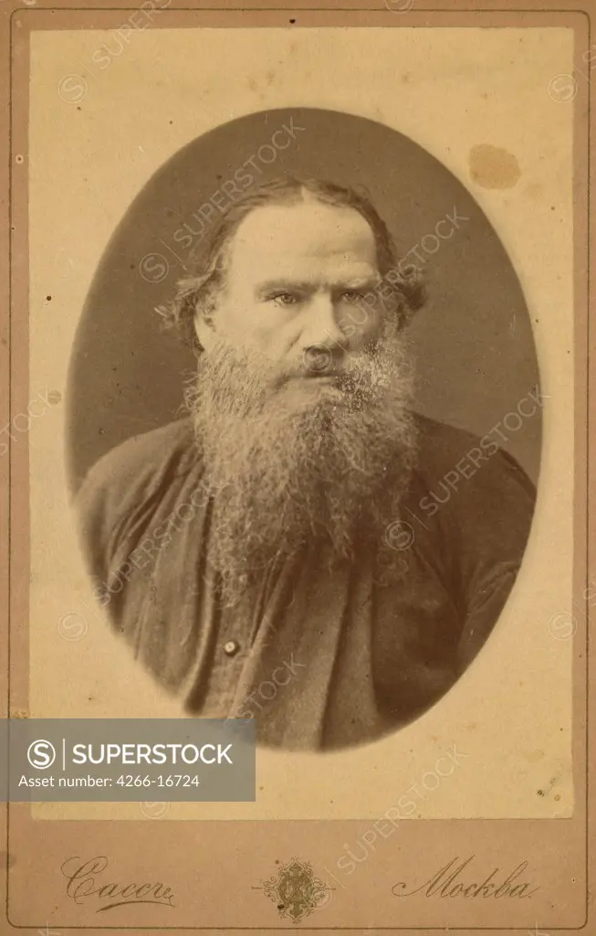 The author Leo Tolstoy by Anonymous  /State Museum of Leo Tolstoy, Moscow/Between 1880 and 1886/Photoengraving/Russia/Portrait