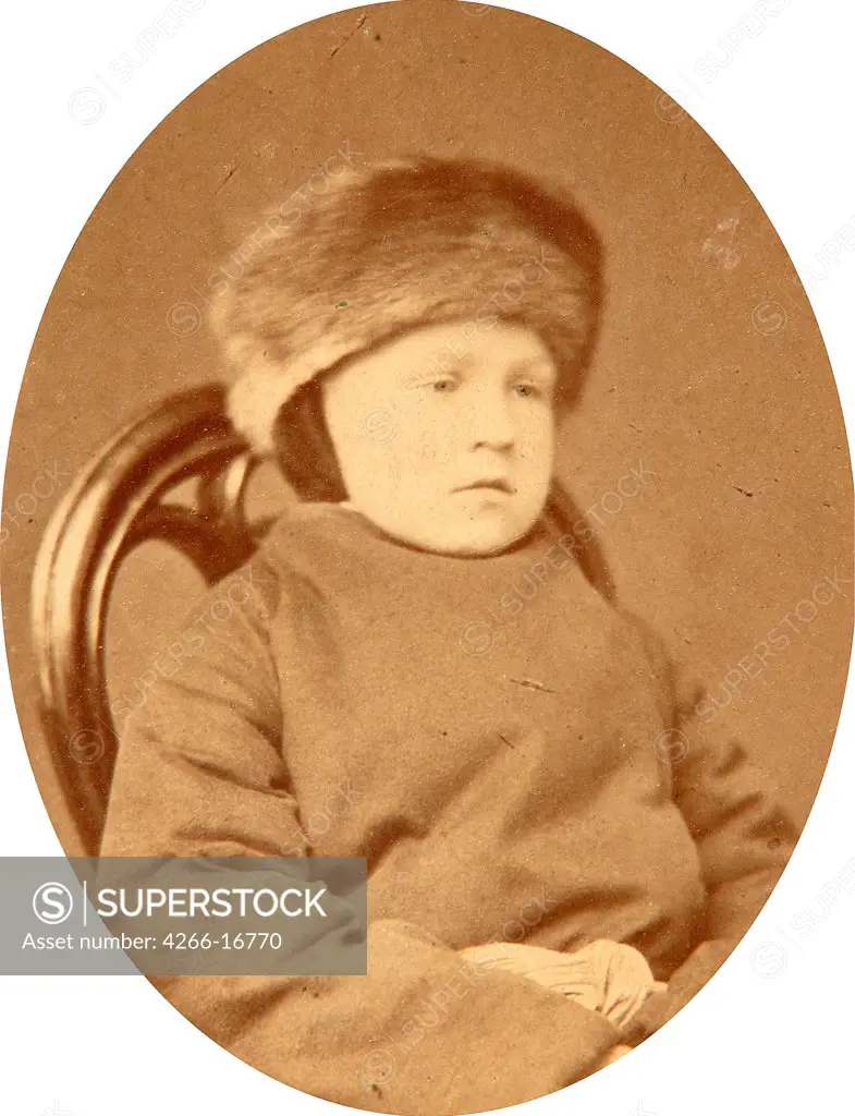 Portrait of Fyodor F. Dostoevsky, son of the author Fyodor M. Dostoevsky by Russian Photographer  /The State Museum of A.S. Pushkin, Moscow/1870s/Albumin Photo/Russia/Portrait