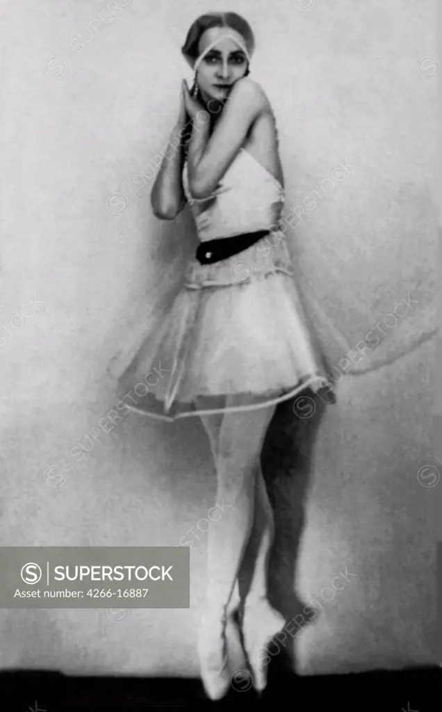 Olga Spessivtseva in the Ballet La Chatte by H. Sauguet by Anonymous  /Private Collection/1927/Photograph/Opera, Ballet, Theatre