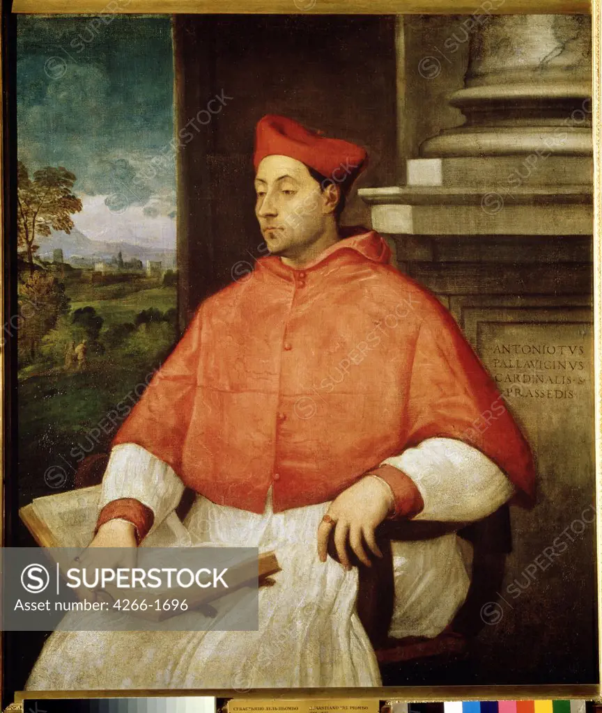 Cardinal Antonio Pallavicini by Titian, oil on canvas, 1488-1576, Russia, Moscow, State A. Pushkin Museum of Fine Arts, 131x115