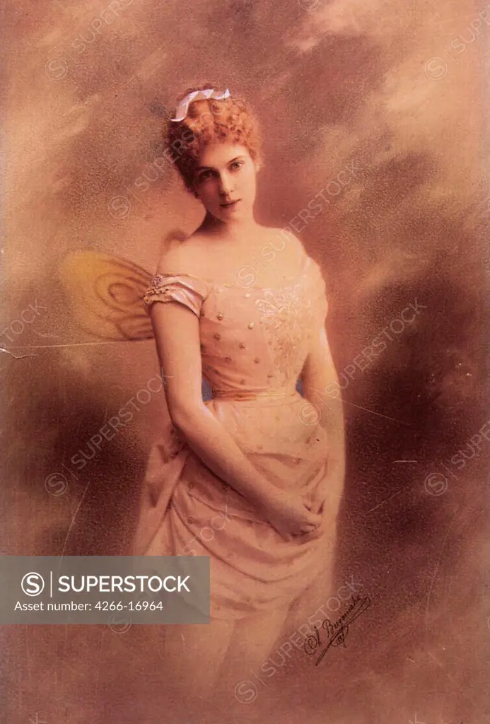 Portrait of Marie Mariusovna Petipa (1857-1930), ballerina and daughter of Marius and Maria Petipa by Bergamasco, Charles (Karl) (1830_1896)/Russian State Archive of Literature and Art, Moscow/1887/Photograph/Russia/Portrait