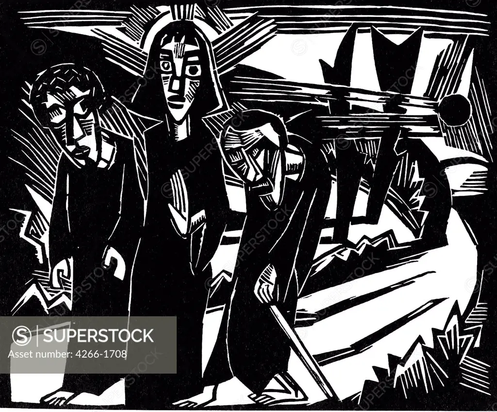 Schmidt-Rottluff, Karl (1884-1976) State A. Pushkin Museum of Fine Arts, Moscow 1918 Woodcut Expressionism Germany Bible 
