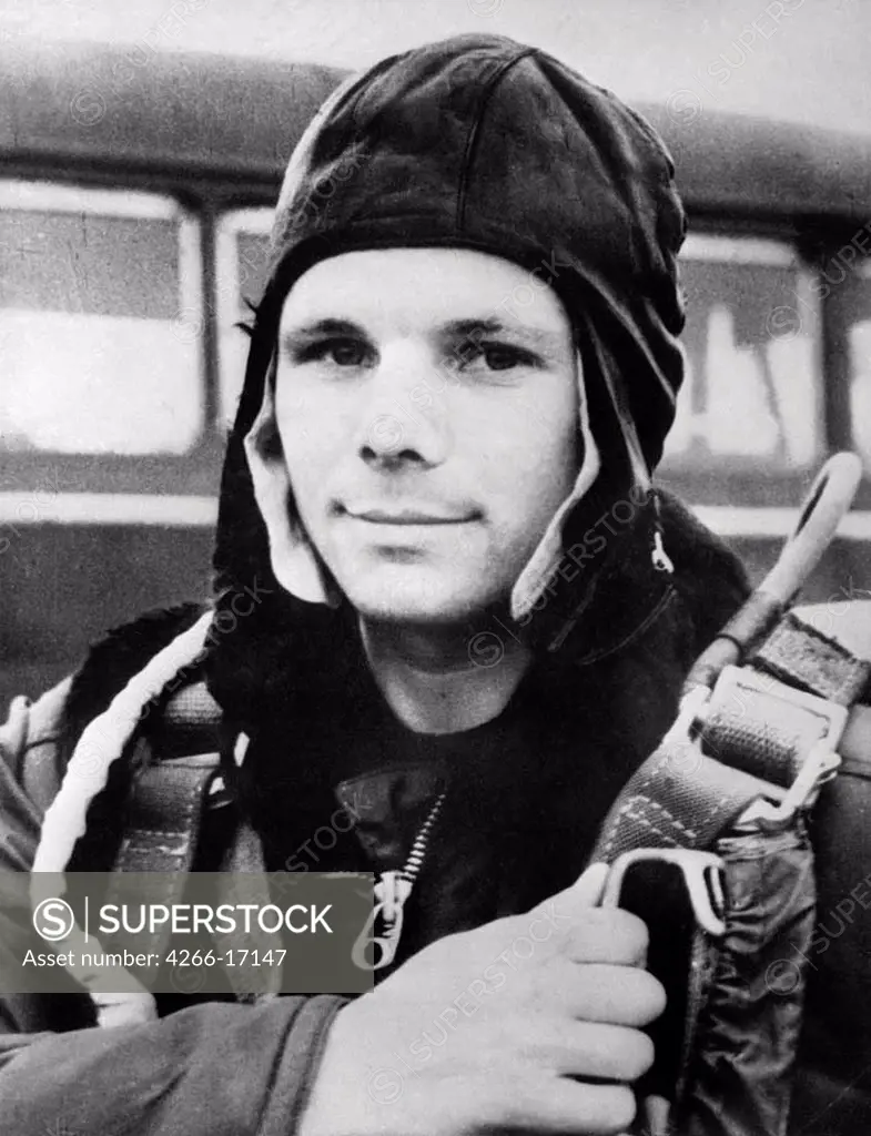 The cosmonaut Yuri Gagarin (1934-1968) by Anonymous  /Russian State Film and Photo Archive, Krasnogorsk/1961/Photograph/Russia/Portrait