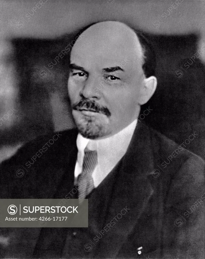 Vladimir Lenin. Petrograd, January 1918 by Anonymous  /State Museum of History, Moscow/1918/Photograph/Russia/Portrait