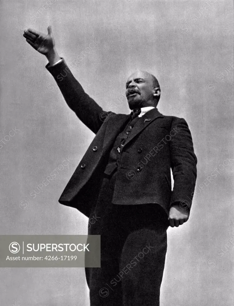 Vladimir Lenin at the Stepan Razin monument dedication by Anonymous  /State Museum of History, Moscow/1919/Photograph/Russia/History