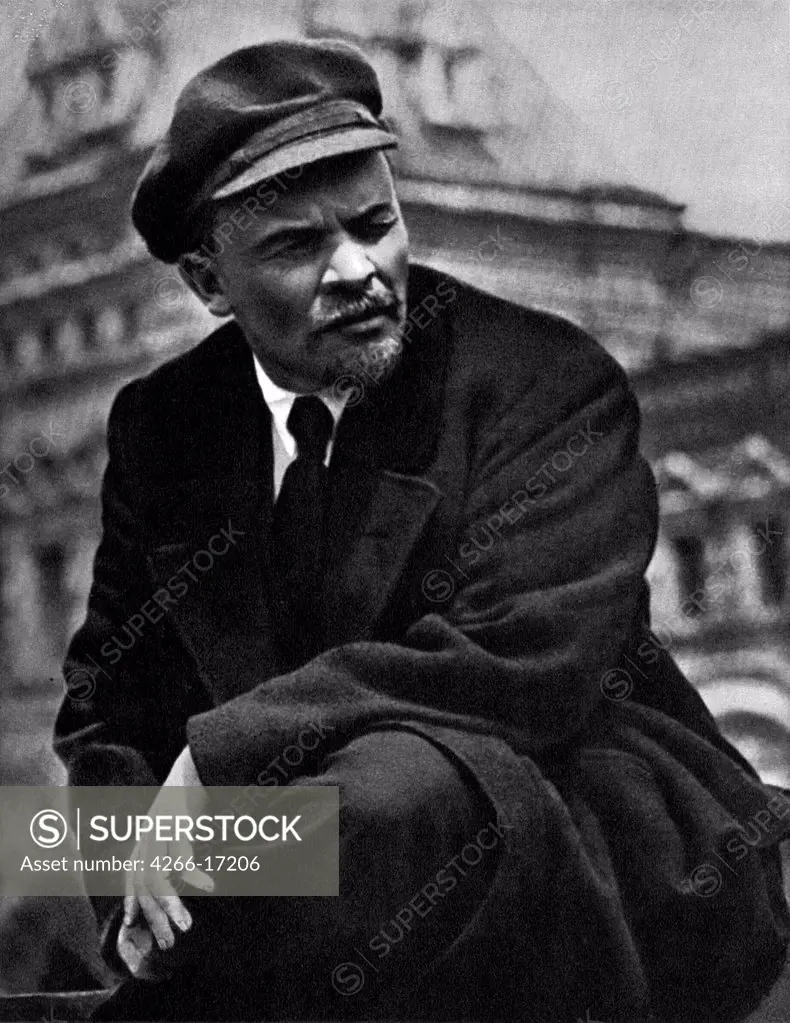 Vladimir Lenin on the Vsevobuch Parade on May 25, 1919 by Anonymous  /State Museum of History, Moscow/1919/Photograph/Russia/History