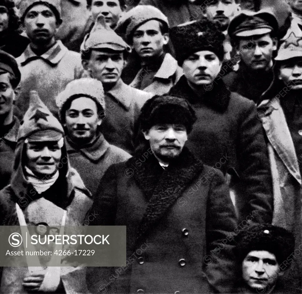 Vladimir Lenin and Kliment Voroshilov at the 10th Congress of the Russian Communist Party (Bolsheviks) by Anonymous  /State Museum of History, Moscow/1921/Photograph/Russia/History