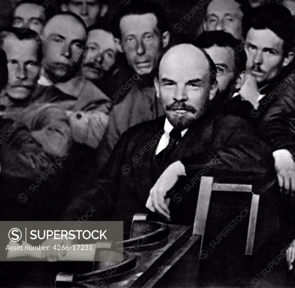Vladimir Lenin at the Tenth All-Russian Conference of the Russian Communist Party (Bolshevik) by Anonymous  /State Museum of History, Moscow/1921/Photograph/Russia/History