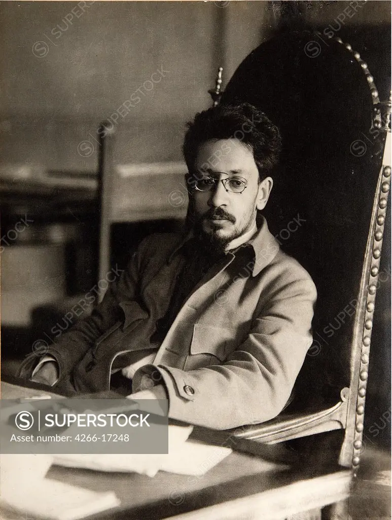 Chairman of the Central Executive Committee Yakov Sverdlov in his Work Cabinet by Otsup, Pyotr Adolfovich (1883-1963)/Russian State Film and Photo Archive, Krasnogorsk/1919/Photograph/Russia/Portrait