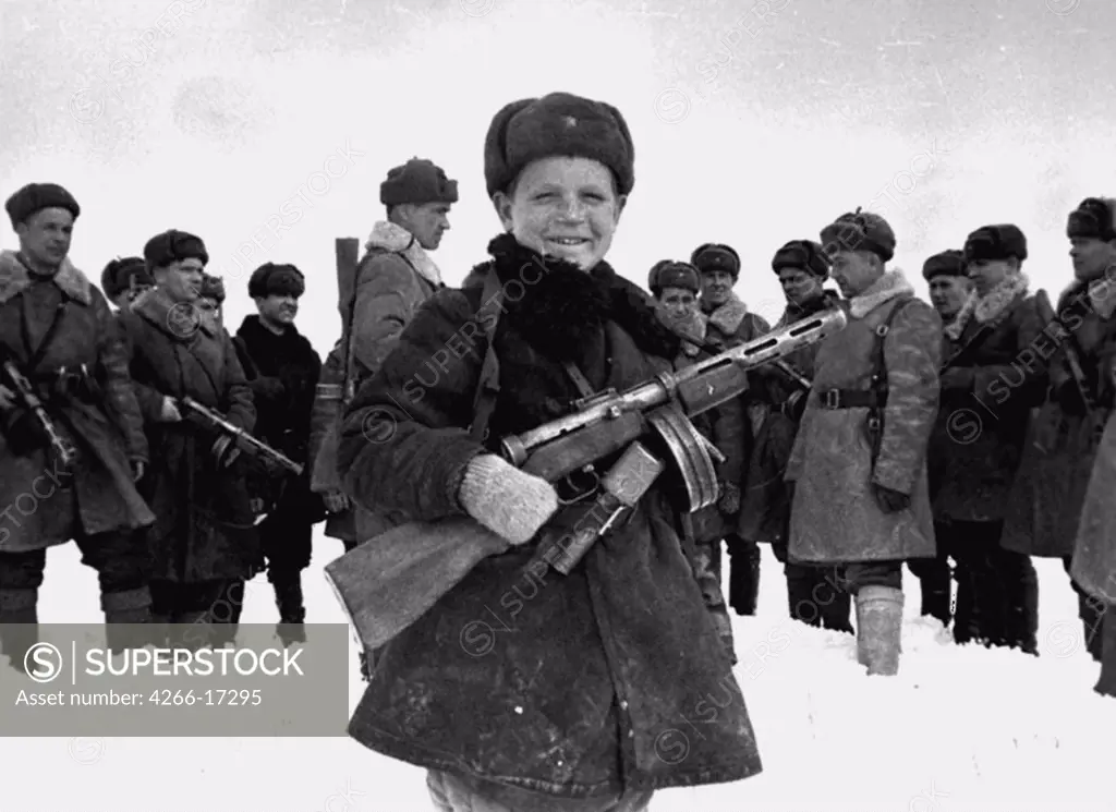 Vova Yegorov, 15 year old army scout by Anonymous  /Russian State Film and Photo Archive, Krasnogorsk/1942/Photograph/Russia/Genre,History