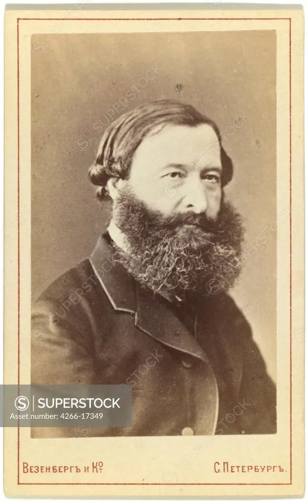 Portrait of Yuri Fyodorovich Samarin (1819-1876) by Photo studio Wesenberg  /Russian State Archive of Literature and Art, Moscow/1860s/Phototypie/Russia/Portrait